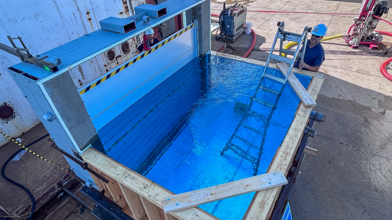 Aquaverter certified flood protection system tested under controlled conditions