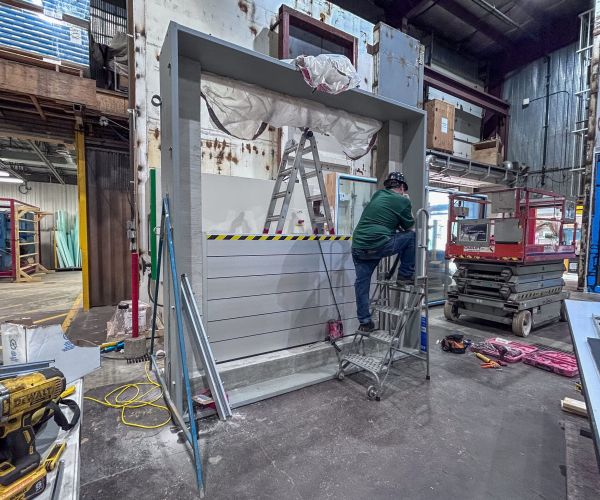 Independent testing facility used to evaluate the Aquaverter flood barrier system