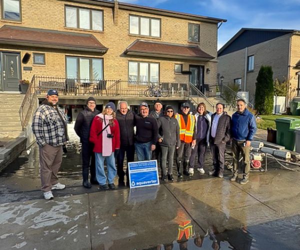 Independent testing facility used to evaluate the Aquaverter flood barrier system